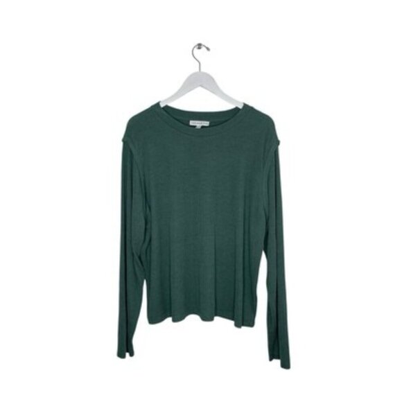 And Now This Women's Meadowland Green Ribbed Crewneck Top Plus Size 3X NWT - Picture 1 of 5